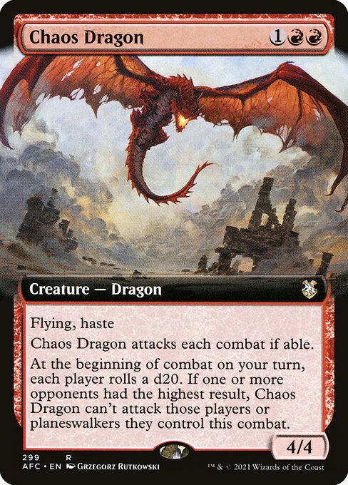 Forgotten Realms Commander - 299 - Chaos Dragon - Rare - R - Non-foil (Front)