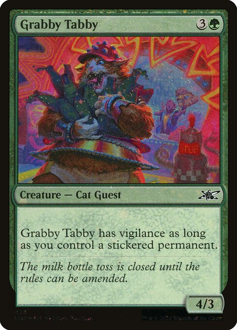Unfinity - 426 - Grabby Tabby - Common - G - Foil