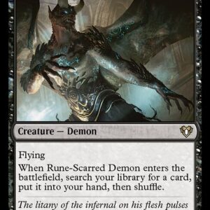 Commander Masters - 184 - Rune-Scarred Demon - Rare - B - Foil