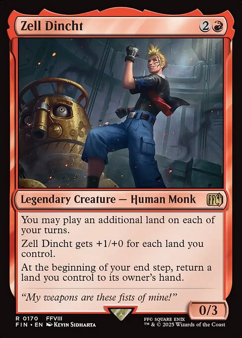 Final Fantasy - 170 - Zell Dincht - Rare - R - Non-foil