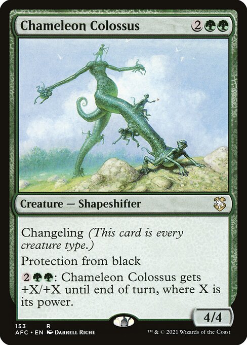 Forgotten Realms Commander - 153 - Chameleon Colossus - Rare - G - Non-foil (Front)