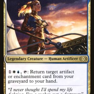 Double Masters - 200 - Hanna, Ship's Navigator - Rare - WU - Foil