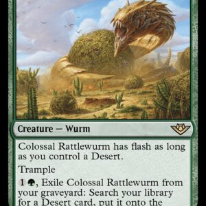 Outlaws of Thunder Junction - 159 - Colossal Rattlewurm - Rare - G - Non-foil