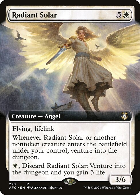 Forgotten Realms Commander - 278 - Radiant Solar - Rare - W - Non-foil (Front)