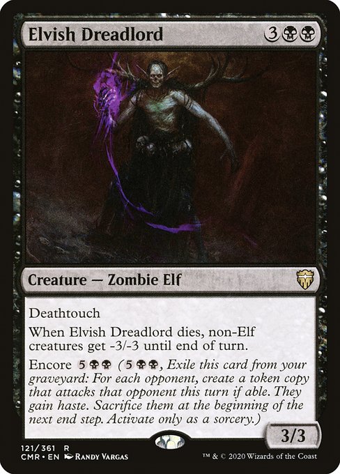 Commander Legends - 121 - Elvish Dreadlord - Rare - B - Foil