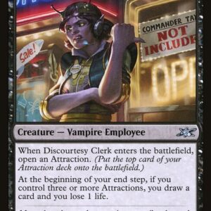 Unfinity - 70 - Discourtesy Clerk - Uncommon - B - Foil
