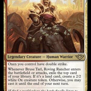 Outlaws of Thunder Junction - 198 - Bruse Tarl, Roving Rancher - Rare - WR - Non-foil