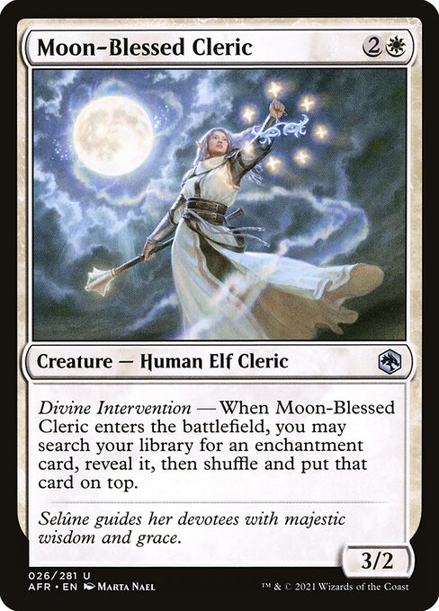 Adventures in the Forgotten Realms - 26 - Moon-Blessed Cleric - Uncommon - W - Non-foil