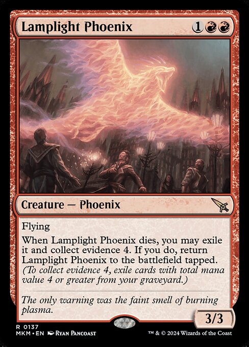 Murders at Karlov Manor - 137 - Lamplight Phoenix - Rare - R - Foil
