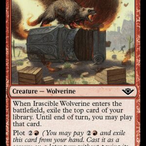 Outlaws of Thunder Junction - 130 - Irascible Wolverine - Common - R - Non-foil