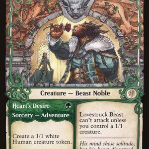 Throne of Eldraine - 299 - Lovestruck Beast // Heart's Desire - Rare - G - Non-foil