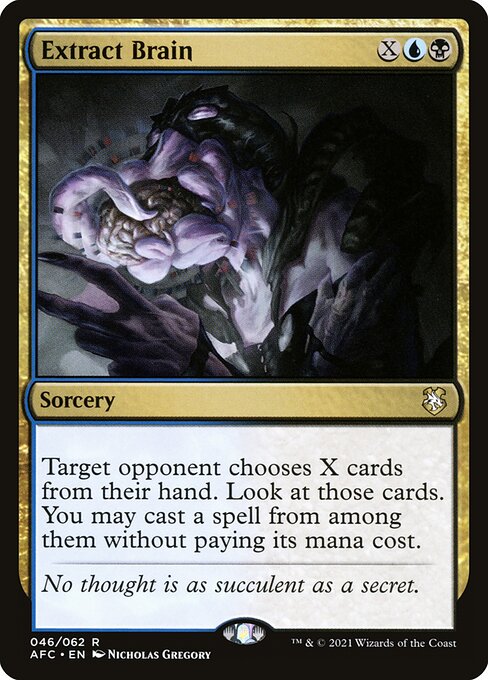 Forgotten Realms Commander - 46 - Extract Brain - Rare - UB - Non-foil (Front)