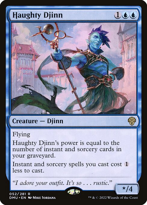 Dominaria United - 52 - Haughty Djinn - Rare - U - Foil