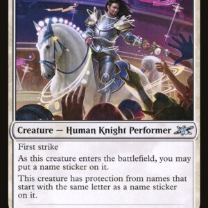 Unfinity - 17 - Knight in _____ Armor - Uncommon - W - Foil