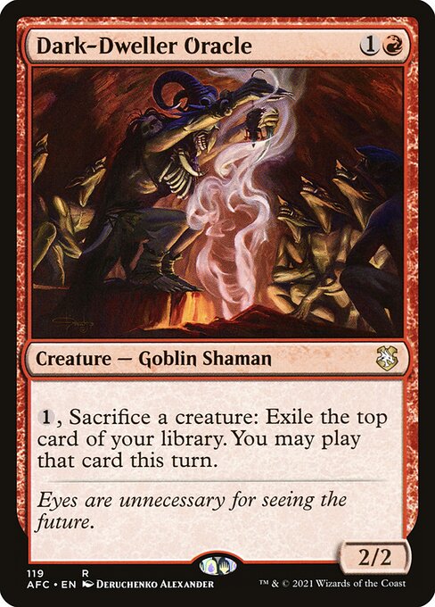 Forgotten Realms Commander - 119 - Dark-Dweller Oracle - Rare - R - Non-foil (Front)