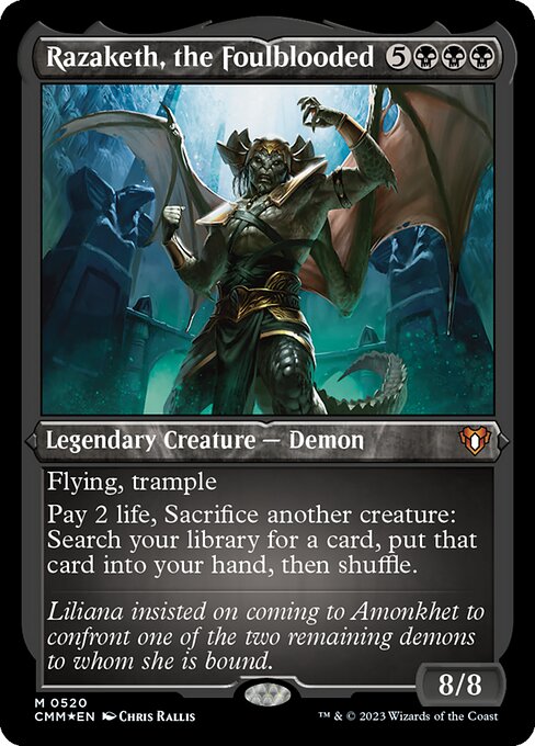 Commander Masters - 520 - Razaketh, the Foulblooded - Mythic - B - Non-foil