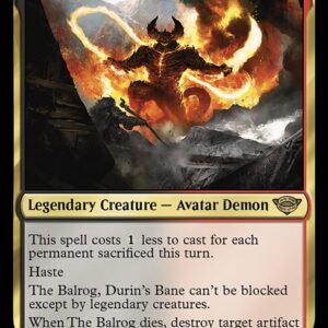 The Lord of the Rings: Tales of Middle-earth - 195 - The Balrog, Durin's Bane - Rare - BR - Foil