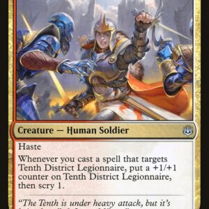 War of the Spark - 222 - Tenth District Legionnaire - Uncommon - WR - Non-foil (Front)
