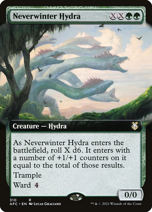 Forgotten Realms Commander - 310 - Neverwinter Hydra - Rare - G - Non-foil (Front)