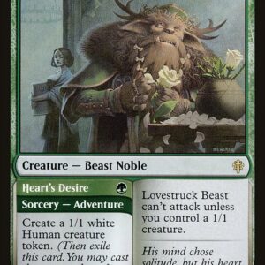 Throne of Eldraine - 165 - Lovestruck Beast // Heart's Desire - Rare - G - Non-foil