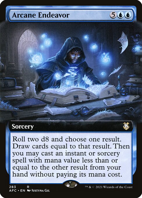 Forgotten Realms Commander - 283 - Arcane Endeavor - Rare - U - Non-foil (Front)