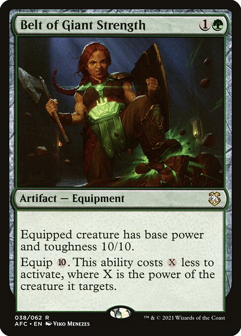 Forgotten Realms Commander - 38 - Belt of Giant Strength - Rare - G - Non-foil (Front)