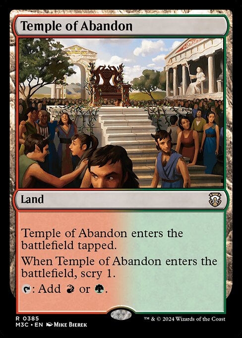 Modern Horizons 3 Commander - 385 - Temple of Abandon - Rare - C - Non-foil