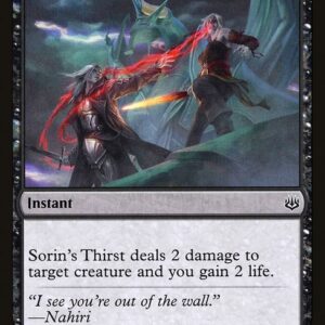 War of the Spark - 104 - Sorin's Thirst - Common - B - Non-foil (Front)