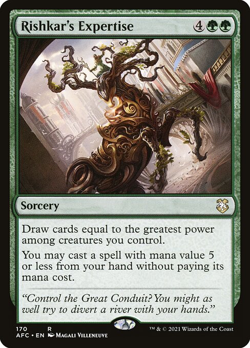 Forgotten Realms Commander - 170 - Rishkar's Expertise - Rare - G - Non-foil (Front)