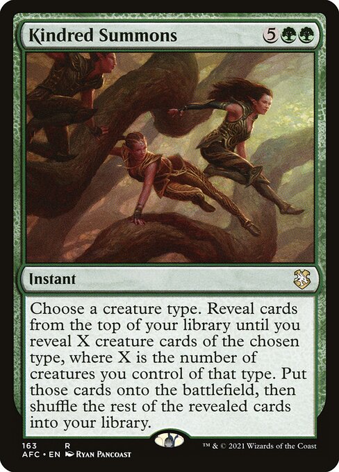 Forgotten Realms Commander - 163 - Kindred Summons - Rare - G - Non-foil (Front)