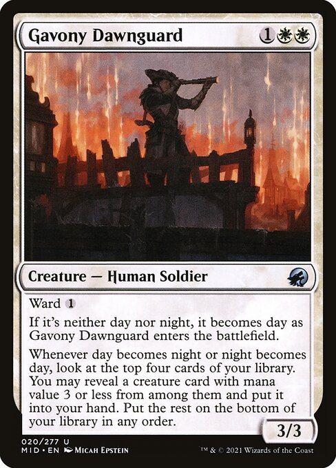 Innistrad: Midnight Hunt - 20 - Gavony Dawnguard - Uncommon - W - Non-foil
