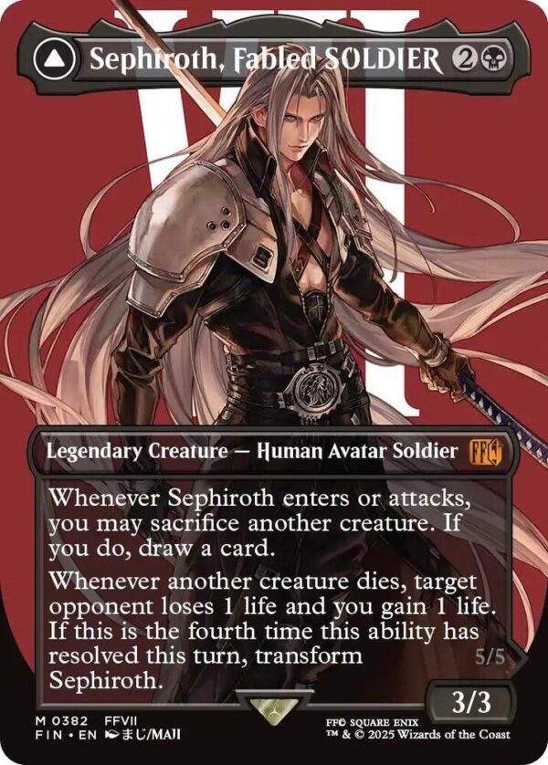 Final Fantasy - 382 - Sephiroth, Fabled SOLDIER // Sephiroth, One-Winged Angel - Mythic - C - Non-foil