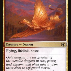 Adventures in the Forgotten Realms - 216 - Adult Gold Dragon - Rare - WR - Non-foil