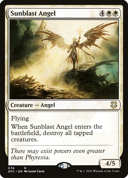 Forgotten Realms Commander - 74 - Sunblast Angel - Rare - W - Non-foil (Front)