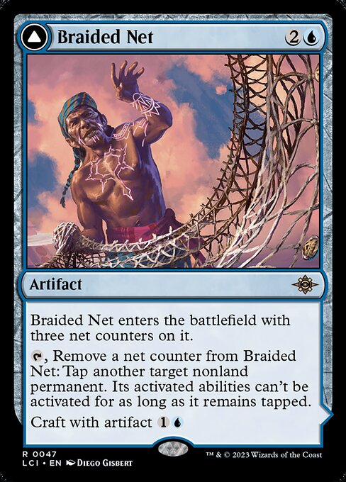 The Lost Caverns of Ixalan - 47 - Braided Net // Braided Quipu - Rare - C - Foil (Front)