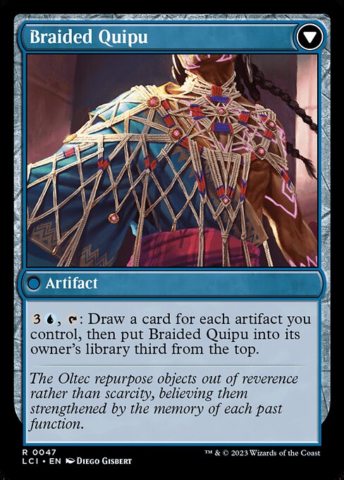 The Lost Caverns of Ixalan - 47 - Braided Net // Braided Quipu - Rare - C - Foil (Back)