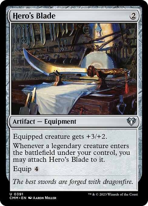 Commander Masters - 391 - Hero's Blade - Uncommon - C - Non-foil