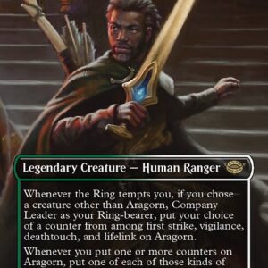 The Lord of the Rings: Tales of Middle-earth - 410 - Aragorn, Company Leader - Rare - WG - Foil