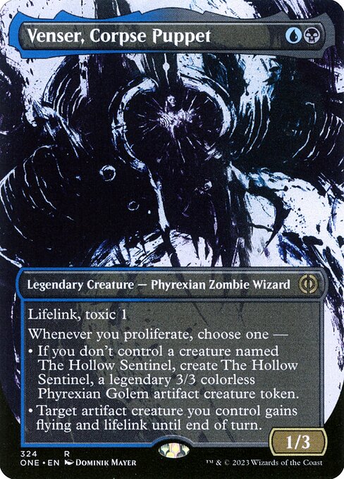 Phyrexia: All Will Be One - 324 - Venser, Corpse Puppet - Rare - UB - Non-foil