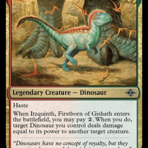 The Lost Caverns of Ixalan - 230 - Itzquinth, Firstborn of Gishath - Uncommon - RG - Non-foil (Front)