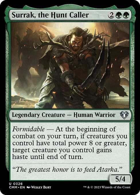 Commander Masters - 326 - Surrak, the Hunt Caller - Uncommon - G - Foil