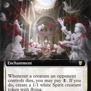 Crimson Vow Commander - 44 - Haunted Library - Rare - W - Non-foil (Front)