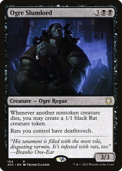 Forgotten Realms Commander - 104 - Ogre Slumlord - Rare - B - Non-foil (Front)