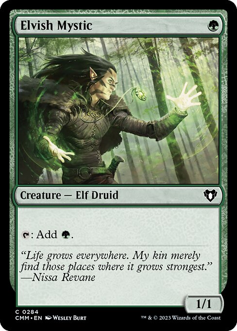 Commander Masters - 284 - Elvish Mystic - Common - G - Foil