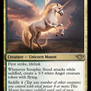 Outlaws of Thunder Junction - 232 - Seraphic Steed - Rare - WG - Non-foil