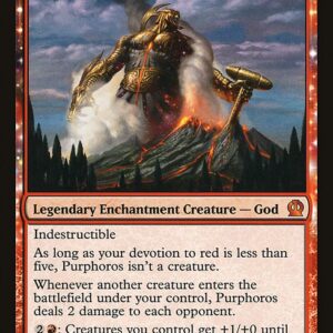 Theros - 135 - Purphoros, God of the Forge - Mythic - R - Non-foil (Front)