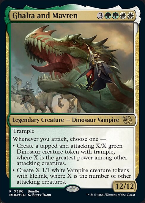 March of the Machine - 386 - Ghalta and Mavren - Rare - WG - Foil