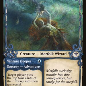 Throne of Eldraine - 284 - Merfolk Secretkeeper // Venture Deeper - Common - U - Foil