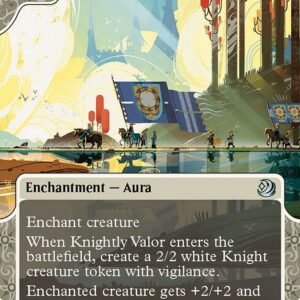 Wilds of Eldraine: Enchanting Tales - 8 - Knightly Valor - Uncommon - W - Non-foil (Front)