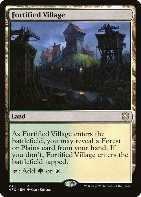 Forgotten Realms Commander - 239 - Fortified Village - Rare - C - Non-foil (Front)